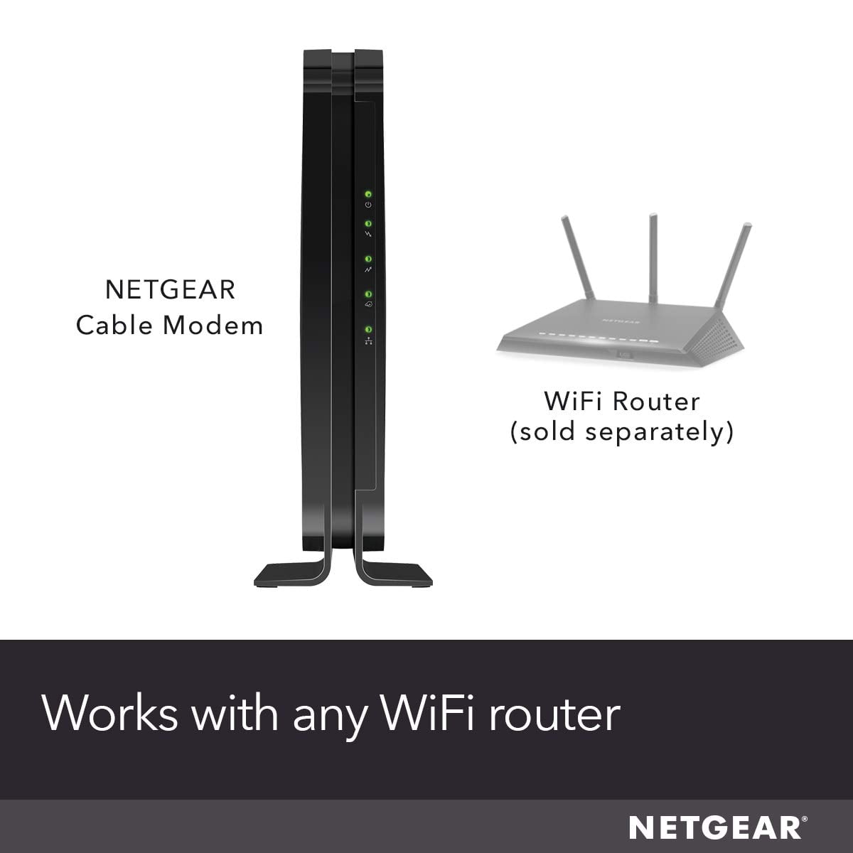 Netgear Cm500 Docsis 3 0 Cable Modem Certified For Xfinity By Comcast Spectrum Cox And More Walmart Com Walmart Com