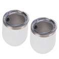 thumbnail image 4 of Copa de vino aislada con tapas y pajitas, 2 vasos de acero inoxidable de doble pared con aislamiento al vacío, taza aislada de cáscara de huevo, confiable y duradera, 4 of 8