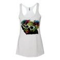 thumbnail image 2 of Wild Bobby, Neon Technicolor Trippy Party Rainbow Koala | Womens Animal Lover Premium Tri-Blend Racerback Tank Top, Heather White, Small, 2 of 4