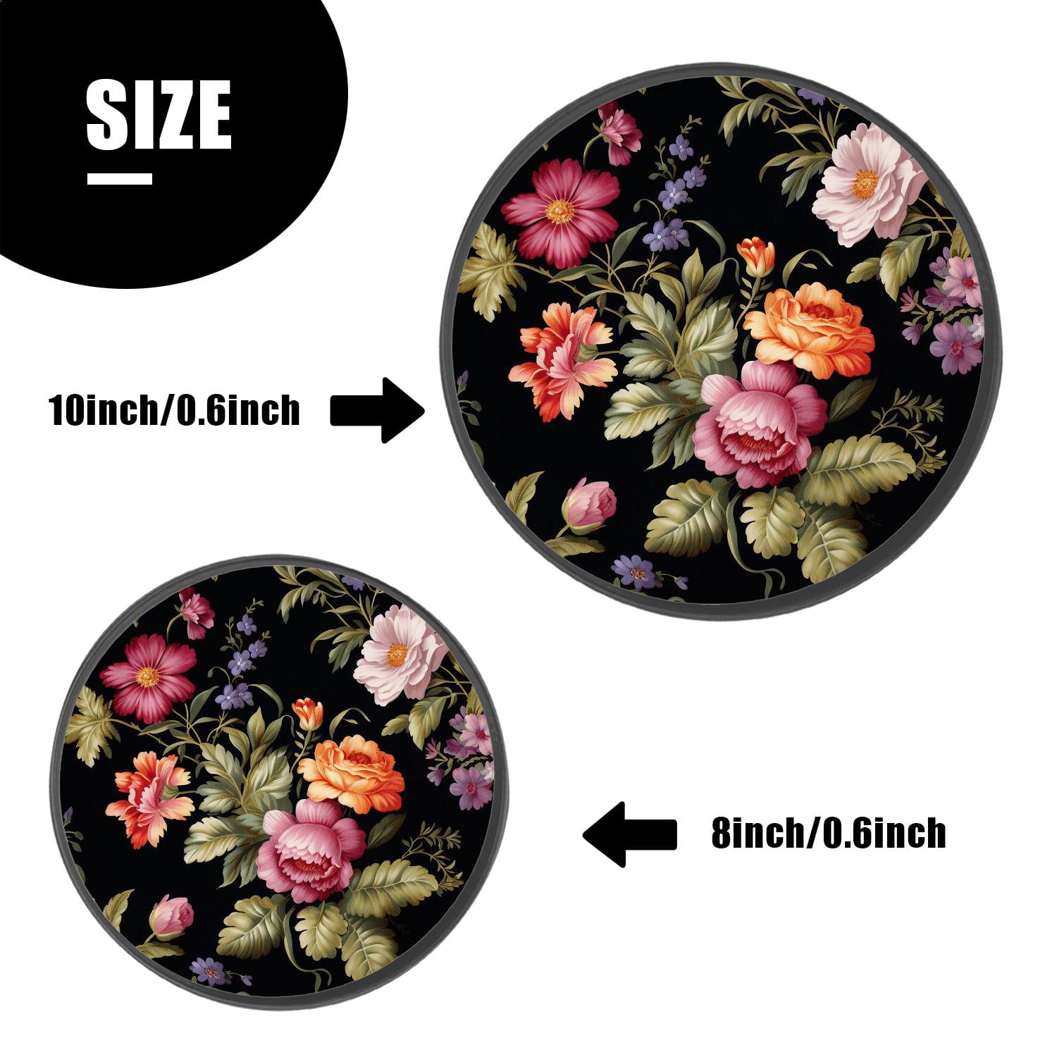Stove Burner Covers 4 Pcs for Home Decor Cooktop Decorative ,Daisies Floral style, Round Electric Stove Burner Covers 8Inch And 10Inch