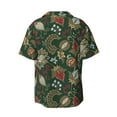thumbnail image 2 of Xecao offers the Red Leaves for Men's Casual Short-sleeved Shirt, a button-up collared shirt with a pocket, perfect for beach vacations and yacht travel in the Small size., 2 of 7