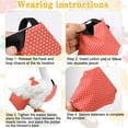 thumbnail image 4 of 3 Pieces Pet Chicken Diapers for Hens,Reusable Duck Diapers with Bow Ties,Washable Waterproof Cloth Fabric Poultry Nappies for Real Small Animals(M)-Dots, 4 of 7