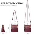 thumbnail image 6 of FALAN MULE Small Vegan Leather Women Crossbody Shoulder Bag Multi Zipper Pocket Handbag, 6 of 6