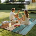 thumbnail image 5 of Fsddascl Turquoise Anchor Outdoor Rug for Patio/Deck/Porch, Non-Slip Large Area Rug 5 x 8 Ft, Nautical Brown Green Retro Wood Grain Indoor Outdoor Rugs Washable Area Rugs, Camping Rug Carpet, 5 of 5
