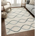 thumbnail image 2 of Well Woven Mystic Poppy Contemporary Striped & Solid Geometric Blue 3'11" x 5'3" Area Rug, 2 of 6