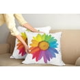 thumbnail image 3 of Ambesonne Colorful Throw Pillow Cover 2 Pack, Hippie Daisy Spring, 20", Multicolor, 3 of 6