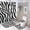 style-1031, variant on Shower Curtain Sets with Rugs 4 Piece Black And White Zebra Print Bathroom Sets with Shower Curtain And Rugs 4 Piece Black Zebra Print 12 Hooks for Bathroom Decor 72inch X 72inch