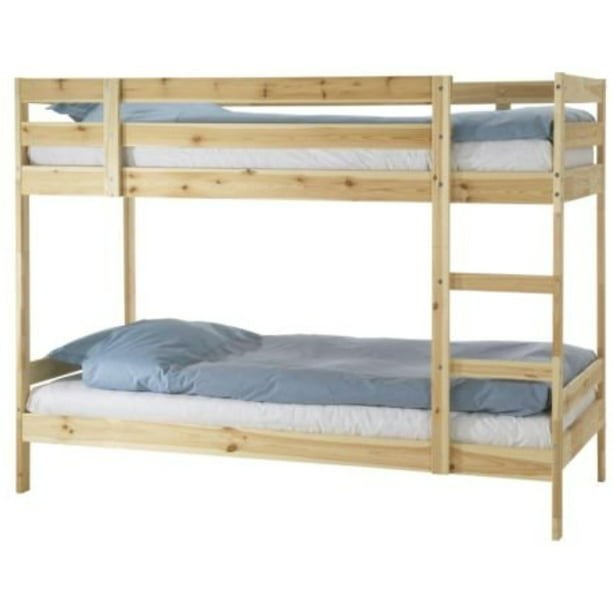 Ikea Twin Size Bunk Bed Frame Pine, Do Ikea Bunk Beds Fit Twin Mattresses
