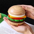 thumbnail image 4 of Burger Shape Rotating Wood Desk Calendar, Wood Color, 4 of 5