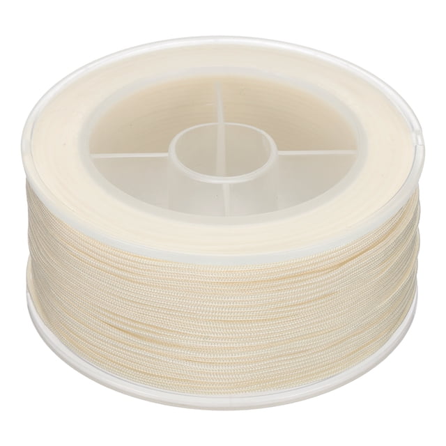 Uxcell Nylon Cords, Bracelet String Braided Nylon Thread for Jewelry Making Light Yellow