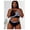 Style 1-Black, variant on Plus Size Tropical Floral Bandeau High Waisted Bikini Set – Flattering & Vibrant Two Piece Swimsuit