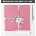 thumbnail image 4 of Soimoi Solid Light Pink Precut 10-inch Cotton Fabric Quilting Squares Charm Pack DIY Patchwork Sewing Craft, 4 of 5
