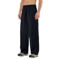 thumbnail image 3 of Mens Pants Casual Wide Leg Outdoor Trousers Slim Fit Fitness Training Loose Pants Summer Cool Clothing Black Size XL, 3 of 4