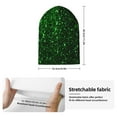 thumbnail image 2 of Disketp Green Sparkling Winter Beanie for Men Women Beanie Knit Hat Cuffed Cap Beanie Knit Chunky Snow Cap, 2 of 6