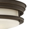 thumbnail image 2 of Hadley 2 - Light Oil Rubbed Bronze Dark Brown Farmhouse / Modern Farmhouse Incandescent Steel Flush Mount Light, 2 of 5