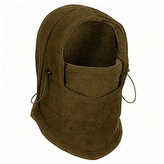 Opvise Unsiex Fashion Warm Hats Integrated Ear Protection Breathable Waterproof Thermal Fleece Balaclava Hat Stylish Winter Headwear Black