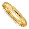 thumbnail image 1 of Quality Gold DB655 14K Yellow Gold 0.437 mm Textured Hinged Bangle Bracelet, 1 of 1