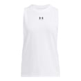 thumbnail image 2 of Camiseta sin mangas Under Armour Rival Muscle para mujer, 100 unidades, color blanco/negro, talla L, 2 of 3