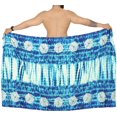 thumbnail image 4 of LA LEELA Men's Pareo Swim Trunk Swimwear Sarong Beach Wrap One Size Sky, Tie Dye Summer Vacation Aloha, 4 of 5