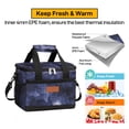 thumbnail image 5 of FastXmas Lunch Bag, Insulated Lunch Box, Soft Cooler Cooling Tote , Double Zipper and Handle Design Lunch Bag for Adult Men Women, Black(9.8"x6.3"x7.8"), 5 of 6