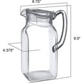 thumbnail image 6 of Amazing Abby - Quadly - Plastic Pitcher (64 oz, 2 Quart), Clear Water Pitcher with Lid, Fridge Jug, BPA-Free, Shatter-Proof, Great for Iced Tea, Sangria, Lemonade, Juice, Milk, and More, 6 of 6