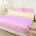 thumbnail image 3 of Manfei Boys Girls Watercolor Rainbow 4pcs Bed Sheets,Dreamy Princess King Sheets,Gradient Ombre Super Cozy Sheet Set,Super Cozy Room Decor, 3 of 7