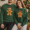thumbnail image 2 of Cute Gingerbread Couple Christmas Sweatshirt, Matching Holiday Sweaters, Cozy Unisex Xmas Pullover, Gingerbread Man And Woman, 2 of 5