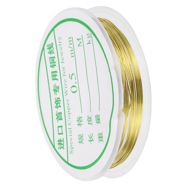 1pcs Craft Wire Beading Copper Wires for Jewelry Production(Gold)-0.5mm