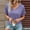 Purple, variant on ClodeEU Women's V Neck Short Sleeve Button Top ,Solid Color Casual Loose Blouse Wine,Womens Plus M