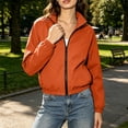 thumbnail image 6 of QIYAGBSA Oxford Cloth Outdoor Jackets for Women, Zip Up Hiking Coat with Windproof and Water Resistant Finish, Lightweight Active Outerwear for Travel and Trail, 6 of 9