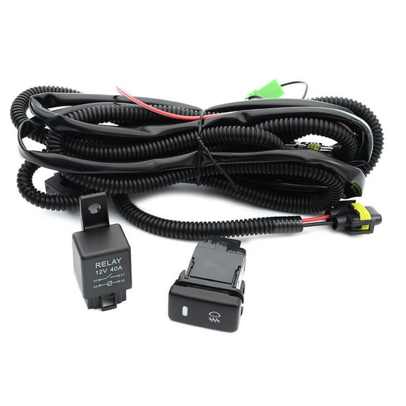 H8/H11 LED Fog Light Relay Wiring Harness with ON/OFF Switch for Tacoma and Other Toyota Models