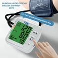 thumbnail image 3 of Monitor de presión arterial para uso doméstico; control de volumen por voz bilingüe (inglés/español); monitor de presión arterial de brazo parlante con pantalla de dígitos grandes; con brazalete extra, 3 of 5