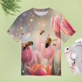 thumbnail image 5 of Tulip T-Shirt O Neck Oversize T-Shirts Short Sleeve Classic Tees Women Summer Graphic Tops, 5 of 5
