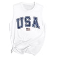 thumbnail image 4 of Bainana Patriotic Tank Tops For Womens USA Flag Print Sleeveless Shirts Loose Soft Womens Independence Day Graphic Tees Size M, 4 of 4