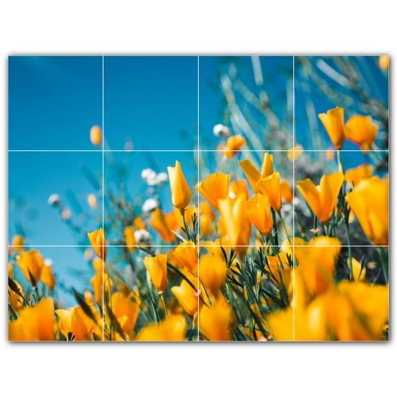 Picture-Tiles.com: Spring Ceramic Tile Wall Mural WAL500957-43XL. 48"W x 36"H using (12) 12" x 12" Ceramic Tiles-Satin Finish
