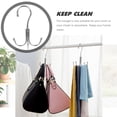 thumbnail image 5 of 2 Pcs Stainless Steel Hook Tie Scarf Belt Hanger Storage Shelves Underwear up Backpack Hooks Plain Tote Bag, 5 of 6