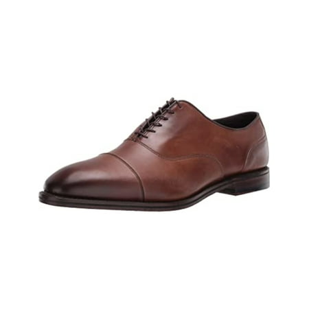 

ALLEN EDMONDS Mens Brown Bond Cap Toe Block Heel Lace-Up Leather Oxford Shoes 8