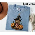 thumbnail image 3 of Comfort Colors 1717 Halloween Witch Cat Pumpkin Graphic T-Shirt 100% Cotton - Gift for Halloween, 3 of 7