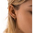 thumbnail image 4 of Pendiente, Pendientes de aro pequeños y lindos chapados en oro de 18 quilates para mujer oro, 4 of 4