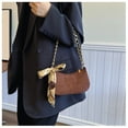 thumbnail image 6 of RUISINERY Women Shoulder Crossbody Bag with Scarves Gold Chain Armpit Bag Ladies Top Handle Handbag Purse PU Leather Underarm Bag, 6 of 7