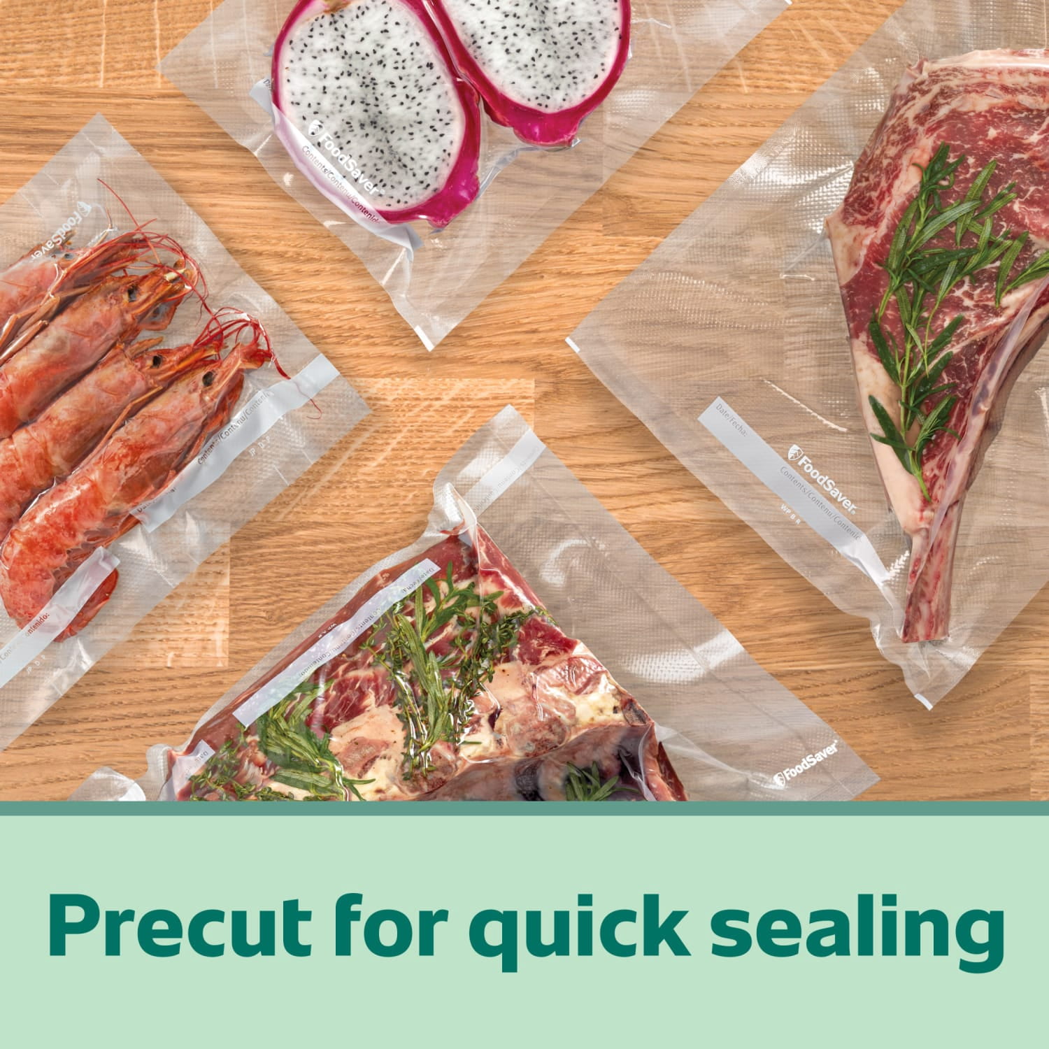 (3 pack) FoodSaver Heavy Duty Vacuum Seal Bags, 1 Quart, 44 Count