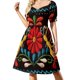 thumbnail image 4 of Vestido de manga corta con estampado de granada para mujer 2025 Vestidos de fiesta para mujer Vestidos de dama para ocasiones especiales Vestido, 4 of 8