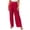 Wine, variant on Idoravan high waisted pleated pants for women wide leg Women High Waisted Pleated Casual Loose Solid Color Waist Wide Leg Pants