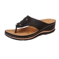thumbnail image 2 of Low Wedge Women Sandals Platform Flip Flops Summer Beach Comfortable Casual 41, 2 of 8
