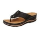 thumbnail image 2 of Sandalias de cuña baja para mujer, calzado de plataforma, zapatos planos, cómodos, casuales, antideslizantes 40, 2 of 9