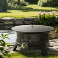 thumbnail image 4 of Philergo 19 inch Portable Fire Pits with Grill for Outside 58000 BTU Gas Fire Bowl with Foldable Legs & Lid & Carry Kit & Lava Rock Stone, 4 of 10
