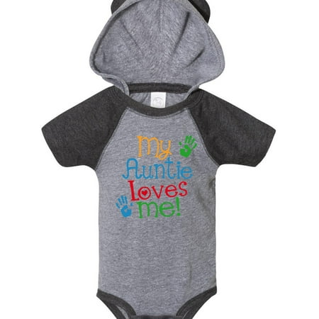 

Inktastic My Auntie Loves Me Nephew Gift Gift Baby Boy or Baby Girl Bodysuit