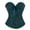 Halloween corset - Dark Green, variant on Gyujnb Women's Floral Jacquard Strapless Ruffle Overbust Corset Boned Push Up Waist Cincher Fairy Princess Halloween Costume Bustier Top,XL