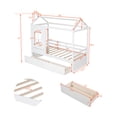 thumbnail image 3 of Harper & Bright Designs Twin House Bed with Tent, House Twin Bed Frame with Storage Drawer and Roof, White, 3 of 9