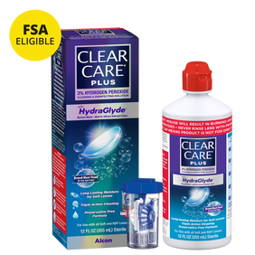 CLEAR CARE PLUS Cleaning & Disinfecting Contact Lens Solution with Case, 12 oz